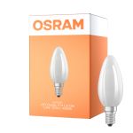 Osram LED Classic E14 Mignon Filament Matt 1.2W 255lm - 840 Kald Hvit | Erstatter 25W