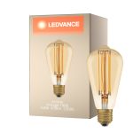 Ledvance Vintage 1906 LED E27 Edison Gull 5.8W 470lm - 822 Ekstra Varm Hvit | Dimbar - Erstatter 40W