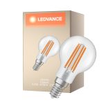 Ledvance Classic LED E14 Ball Filament Klar 2.2W 470lm - 827 Ekstra Varm Hvit | Erstatter 40W