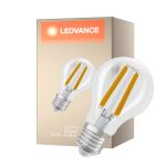 Ledvance Classic LED E27 Pære Filament Klar 2.2W 470lm - 827 Ekstra Varm Hvit | Dimbar - Erstatter 40W