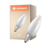 Ledvance LED Classic E14 Mignon Filament Matt 1.2W 255lm - 840 Kald Hvit | Erstatter 25W