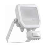Ledvance LED Flomlys Aluminium Hvit 8W 1100lm 100D - 830 Varm Hvit | IP65 - Bevegelses- Og Lyssensor - Symmetrisk