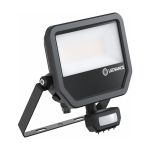 Ledvance LED Flomlys Aluminium Svart 41W 5500lm 100D - 830 Varm Hvit | IP65 - Bevegelses- Og Lyssensor - Symmetrisk