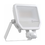 Ledvance LED Flomlys Aluminium Hvit 41W 6000lm 100D - 840 Kald Hvit | IP65 - Bevegelses- Og Lyssensor - Symmetrisk