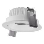 Ledvance LED Spot Adjust Aluminium Hvit 8W 680lm 36D - 930 Varm Hvit | Utskjæring 83mm - IP20 - Beste Fargegjengivelse - Dimbar