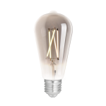 WiZ Smart LED E27 Edison Filament Smoke 6.5W 400lm - 820-850 Innstillbar Hvit | Dimbar - Erstatter 35W