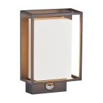Nordlux Nestor Veggbelysning Aluminium Svart 8W 550lm - 827 Ekstra Varm Hvit | IP44 - Bevegelses- og Lyssensor