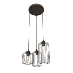 Emibig Pendel Lampe Vander Stål Svart | Egnet for 3x E27 - Max 15W
