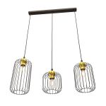 Emibig Pendel Lampe Vander Stål Svart | Egnet for 3x E27 - Max 15W