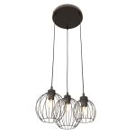 Emibig Pendel Lampe Nando Stål Svart | Egnet for 3x E27 - Max 15W