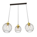 Emibig Pendel Lampe Nando Stål Svart | Egnet for 3x E27 - Max 15W