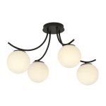 Emibig Taklampe Boston Stål Svart | Egnet for 4x E14 - Max 10W