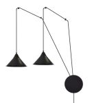 Emibig Pendel Lampe Abramo Stål Svart | Egnet for 2x E27 - Max 15W