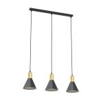 Emibig Pendel Lampe Rosa Stål Svart | Egnet for 3x E27 - Max 15W