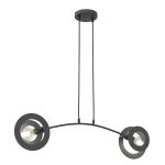 Emibig Pendel Lampe Euforia Stål Svart | Egnet for 2x E27 - Max 15W