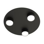 Emibig Taklampe Bolx Stål Svart | Egnet for 3x GX53 - Max 12W