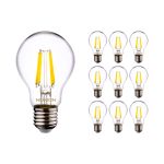 Fordelspakning 10x Noxion Lucent LED E27 Pære filament klar 4.5W 470lm - 840 kald hvit | erstatter 40W