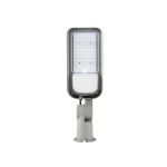 Bright Choice Led-Gatelykt 50W 6000lm 70x140D - 740 Kald Hvit | IP65 - Lyssensor - Asymmetrisk
