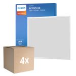 Fordelspakning 4x Philips LED Panel CoreLine RC132V 26W 3400lm - 830 Varm Hvit | 60x60cm - UGR <22