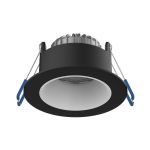 Noxion LED Spot Ares Dyp Svart 6W 540lm 927-940 3CCT - med Inner Sirkel Hvit | Utskjæring 68mm