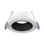 Noxion LED Spot Ares Dyp ring Hvit - med Inner Sirkel Svart | Utskjæring 68mm - incl. GU10 Fitting