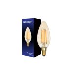 Noxion Lucent LED E14 Mignon Filament Rav B35 4.5W 400lm - 822 Ekstra Varm Hvit | Dimbar - Erstatter 35W