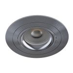 Noxion Innfelt Spot Logic MR16 Vippbar Grå | 92mm - Utskjæring 80mm - IP20 - incl. GU10 Sokkel 