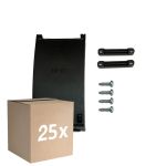 Fordelspakning 25x Strekkavlastning Junctionbox med Terminal block - Svart - 3 pole (Til Noxion)