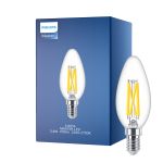 Philips MASTER LED E14 Mignon Filament Klar 3.4W 470lm - 922-927 Dim To Warm | Beste Fargegjengivelse - Dimbar - Erstatter 40W