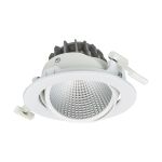 Philips LED Spot Greenspace Accent Cardanic Aluminium Hvit 24W 2700lm 36D - 930 Varm Hvit | 163mm - IP20 - Beste Fargegjengivelse - Interact Dimbar