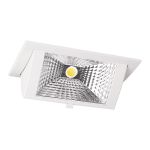 LED Downlight Wallwasher Wally Medium Hvit 27W 3850lm 78x100D - 840 Kald Hvit - 238x145mm