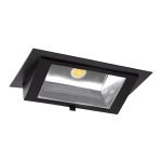 LED Downlight Wallwasher Wally Maxi Svart 46W 6050lm 70x75D - 830 Varm Hvit - 238x145mm