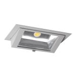 LED Downlight Wallwasher Wally Maxi Grå 46W 6400lm 70x75D - 840 Kald Hvit - 238x145mm