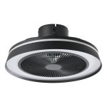 Eglo Ventilator Vallonia 1 ABS Matt Svart 31.7W 3200lm - 827-865 Innstillbar Hvit + RGB | Dimbar