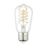 Eglo LED E27 Edison Klar Filament 7.3W 806lm - 827 Ekstra Varm Hvit | Erstatter 60W