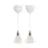 Nordlux Ray 2-Kit Pendel Lampe Glass Krom | Egnet for 2x E14