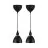 Nordlux Ray 2-Kit Pendel Lampe Metall Svart | Egnet for 2x E14