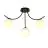 Emibig Taklampe Boston Stål Svart | Egnet for 3x E14 - Max 10W