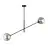 Emibig Pendel Lampe Lineær Stål Svart | Egnet for 2x E14 - Max 10W