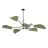 Emibig Taklampe Lotus Stål Svart | Egnet for 6x E14 - Max 10W
