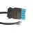 Noxion GST - Kompatibel Strømforsyningskabel Svart - Male + Åpne ender - 2m - 5 pole 0.75mm2