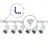 Bright Choice Komplet set 1-Fase Rail L 1 x 1 Meter Hvit | incl. 6x Spot + GU10 2700K 3W Dimbar + 1 x 1 Meter Endestykke, Strömkontakt og L -Koblingsstykke