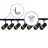 Bright Choice Komplet set 1-Fase Rail L 1,5 x 1,5 Meter Svart | incl. 7x Spot + GU10 2700K 3W Dimbar + Endestykke, Strömkontakt og L -Koblingsstykke
