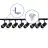 Bright Choice Komplet set 1-Fase Rail L 2 x 2 Meter Svart | incl. 8x Spot + GU10 2700K 3W Dimbar + Endestykke, Strömkontakt og L -Koblingsstykke