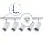 Bright Choice Komplet set 1-Fase Rail L 1 x 2 Meter Hvit | incl. 5x Spot + GU10 2700K 3W Dimbar + Endestykke, Strömkontakt og L -Koblingsstykke