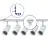Bright Choice Komplet set 1-Fase Rail L 1,5 x 2 Meter Hvit | incl. 5x Spot + GU10 2700K 3W Dimbar + Endestykke, Strömkontakt og L -Koblingsstykke 