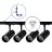 Bright Choice Komplet set 1-Fase Rail L 1,5 x 2 Meter Hvit | incl. 8x Spot + GU10 2700K 3W Dimbar + Endestykke, Strömkontakt og L -Koblingsstykke 
