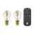 Dobbeltpakke Eglo LED E27 Pære Rav Filament 7W 806lm - 822-865 Innstillbar Hvit | Erstatter 60W