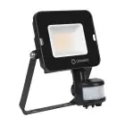 Ledvance LED flomlys Kompakt svart 20W 1800lm 100D - 830 varm hvit | IP65 - symmetrisk - Bevegelses- og lyssensor