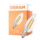 Osram LED Classic E14 Mignon Filament Klar 1.2W 255lm - 840 Kald Hvit | Erstatter 25W